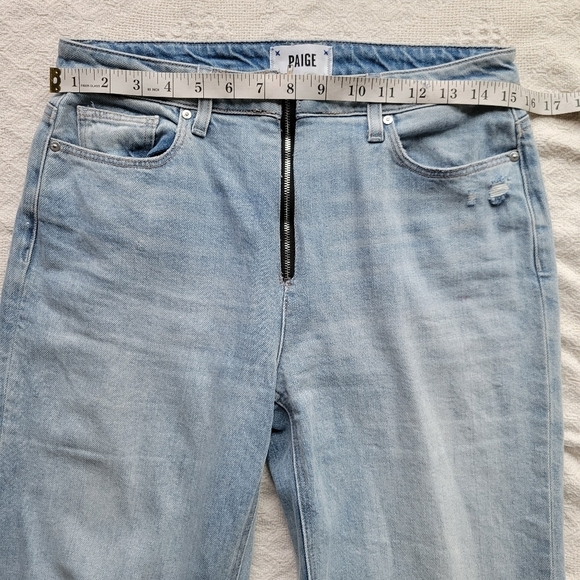 PAIGE Light Blue Flare & Wide Leg Jeans - Picture 10 of 14